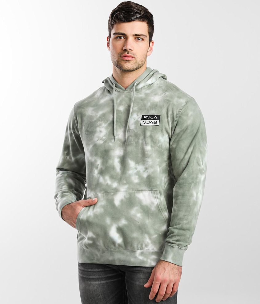 RVCA Flip Hooded Sweatshirt Men s Sweatshirts in Aloe Marble Tie