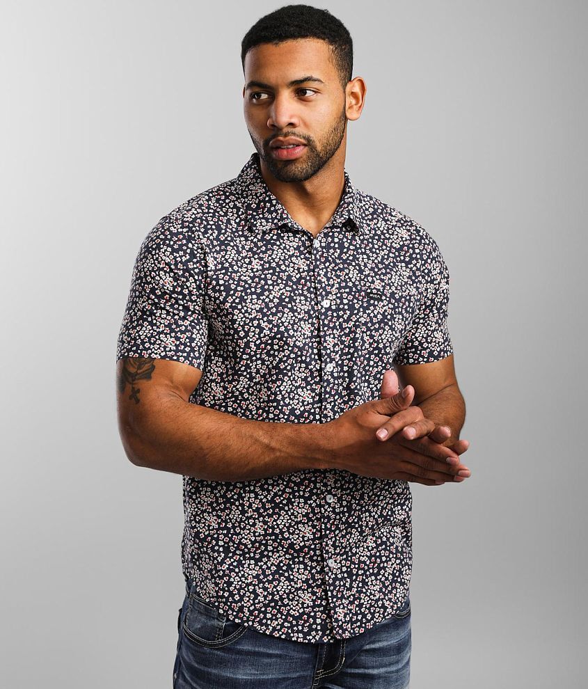 RVCA Bang On Shirt - Men's Shirts in Moody Blue | Buckle