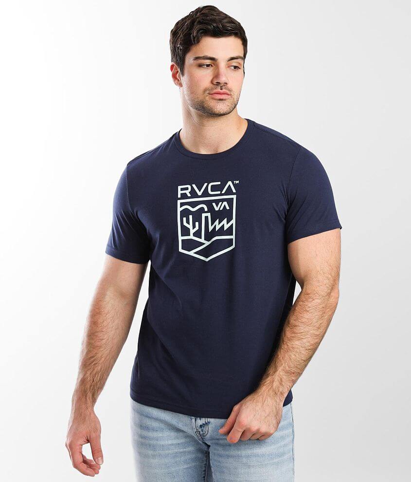 Rvca Los Alamos T Shirt Mens T Shirts In Navy Buckle 5735