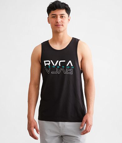 RVCA Double Split Sport Tank Top front view