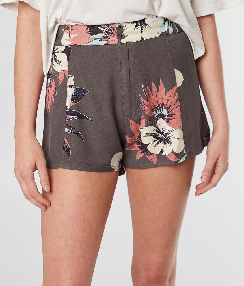 RVCA Reef Floral High Rise Woven Short front view