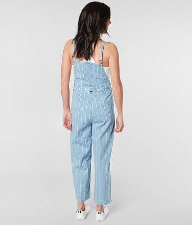 RVCA Called It Striped Denim Overalls BACK
