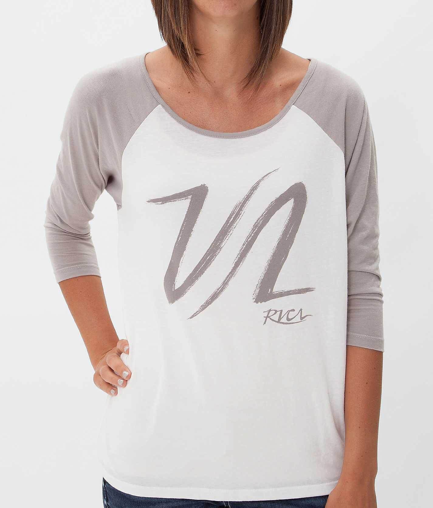 RVCA Script T-Shirt - Women's T-Shirts in Vintage White Concrete