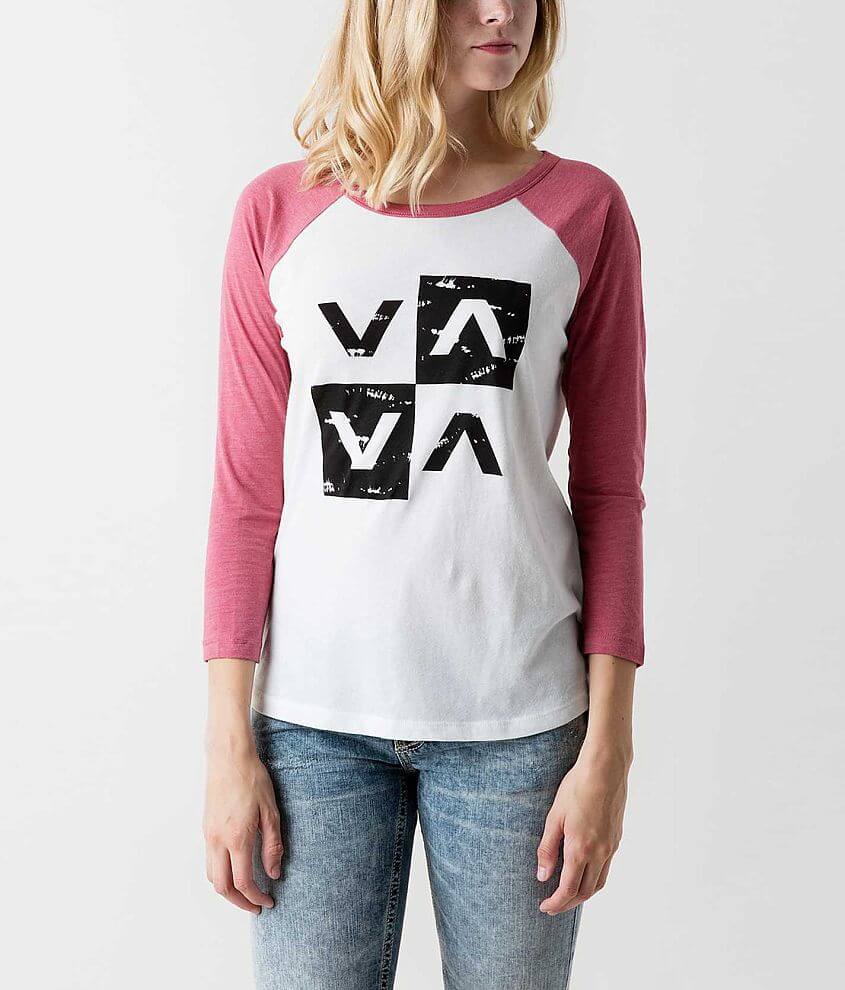 RVCA Feather Checkers T-Shirt front view