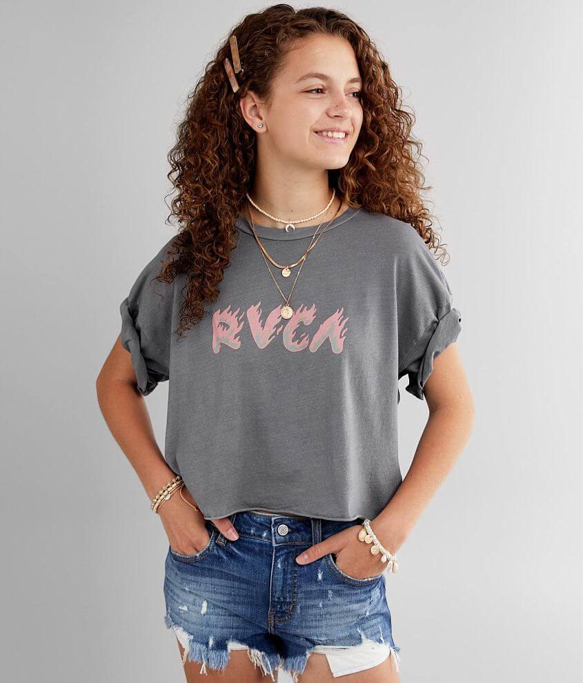 RVCA Hot Fire Cropped T-Shirt