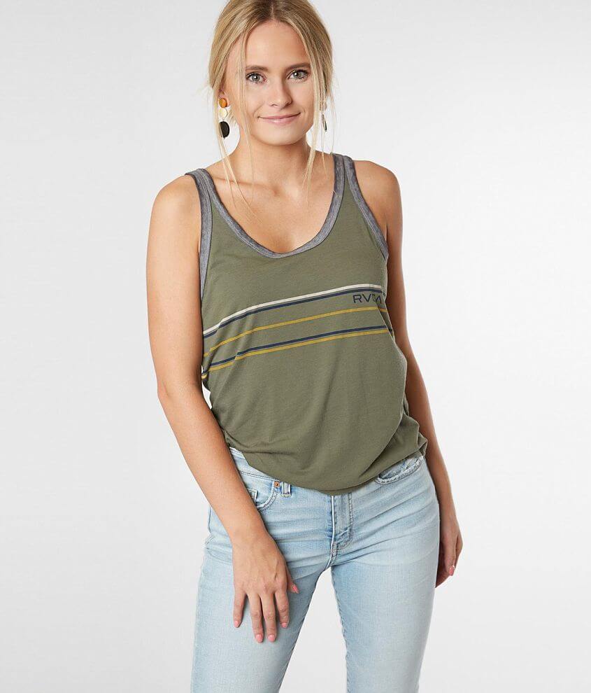 RVCA Another Stripe Tank Top front view