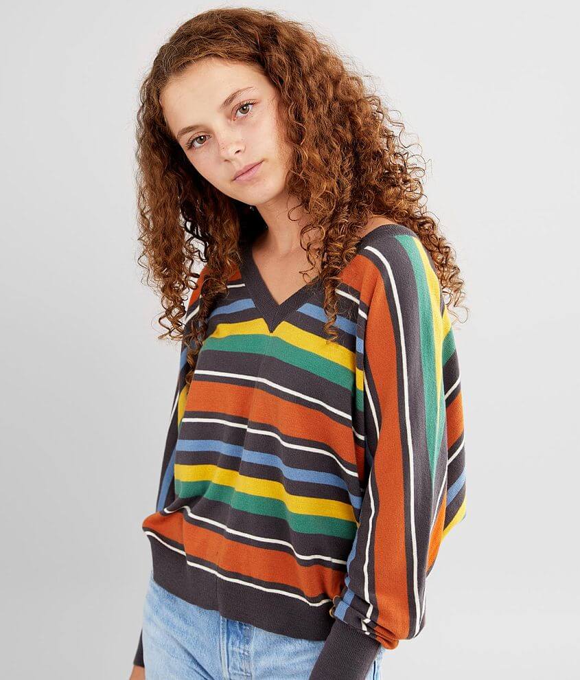 RVCA Carter Striped Sweater front view