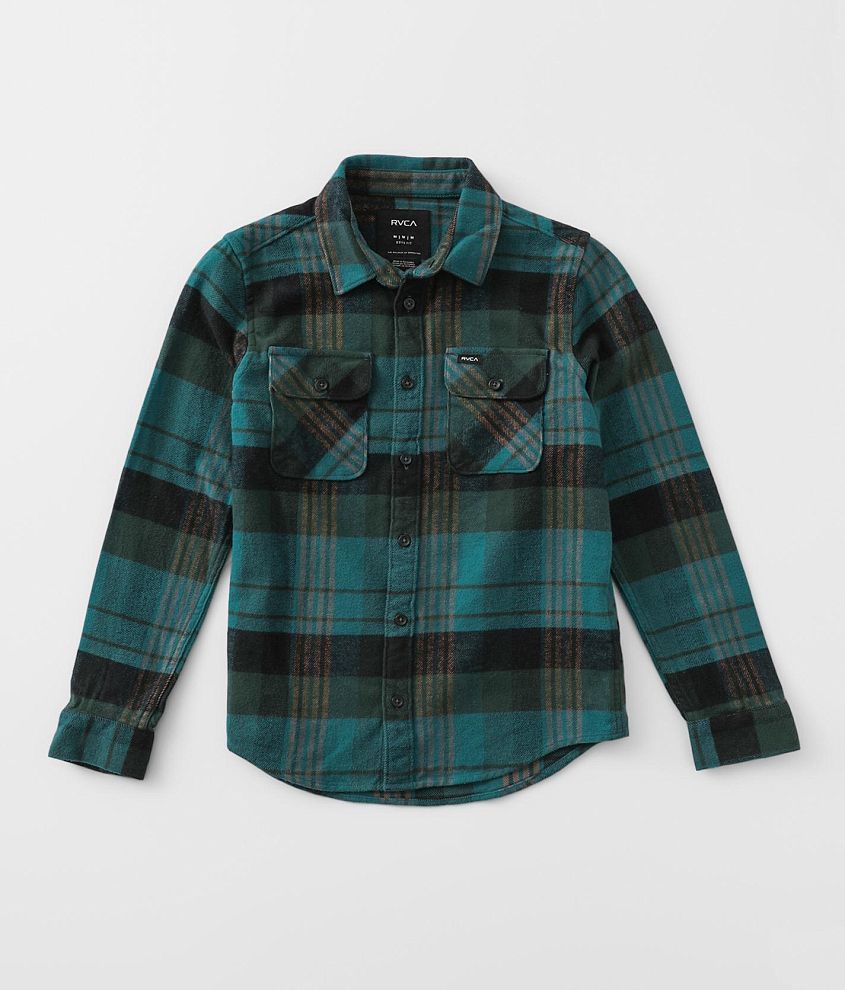 Boys - RVCA That'll Work Flannel Shirt front view