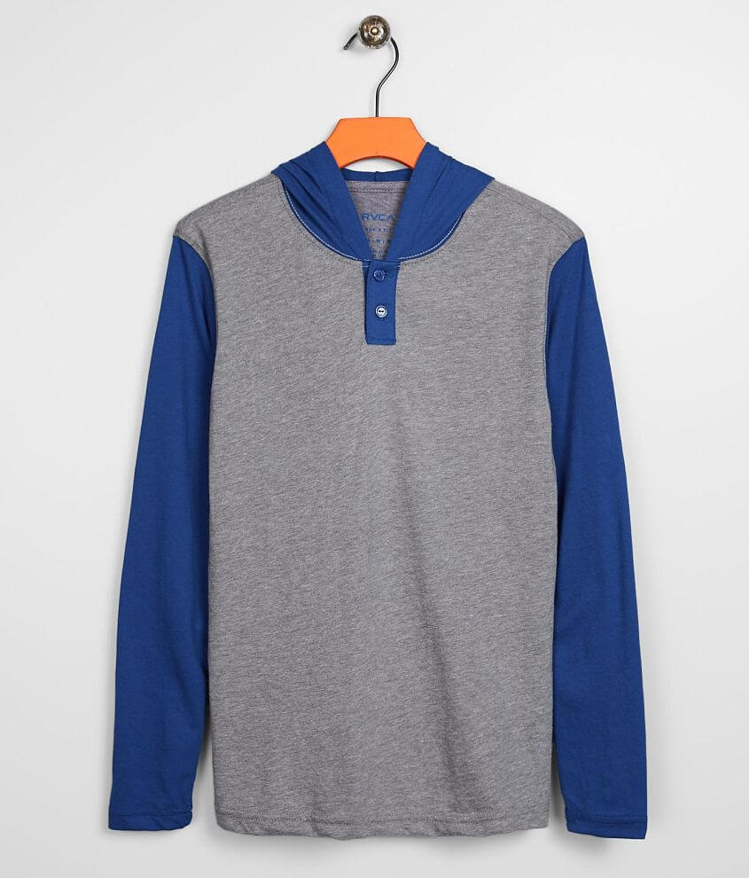 Boys - RVCA Pick Up Henley Hoodie front view