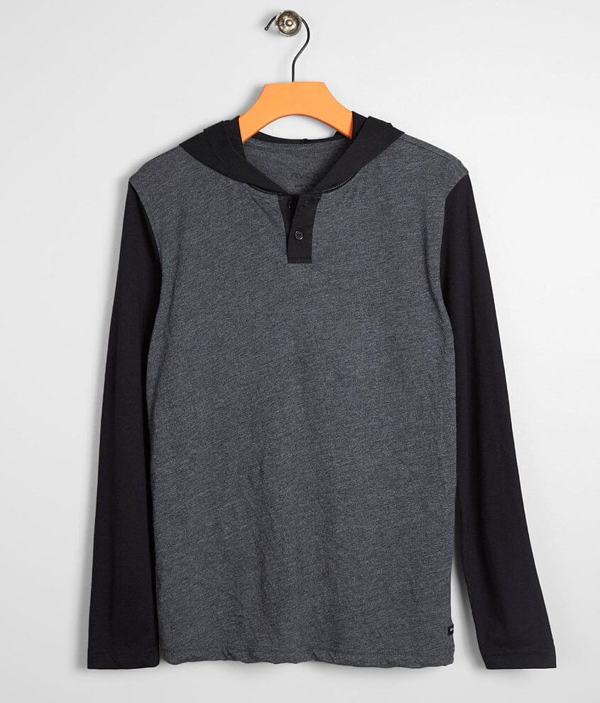 Boys - RVCA Pick Up Henley Hoodie front view