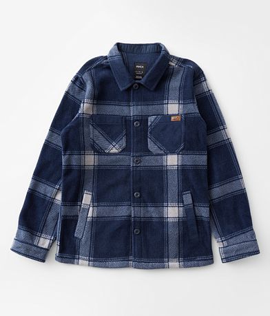 RVCA Boys - Yukon Hi Pile Fleece Shirt front view