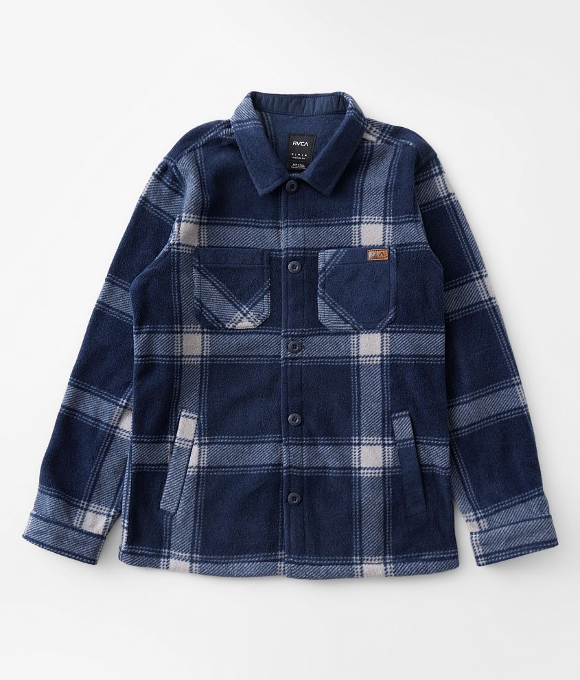 Boys - RVCA Yukon Hi Pile Fleece Shirt front view