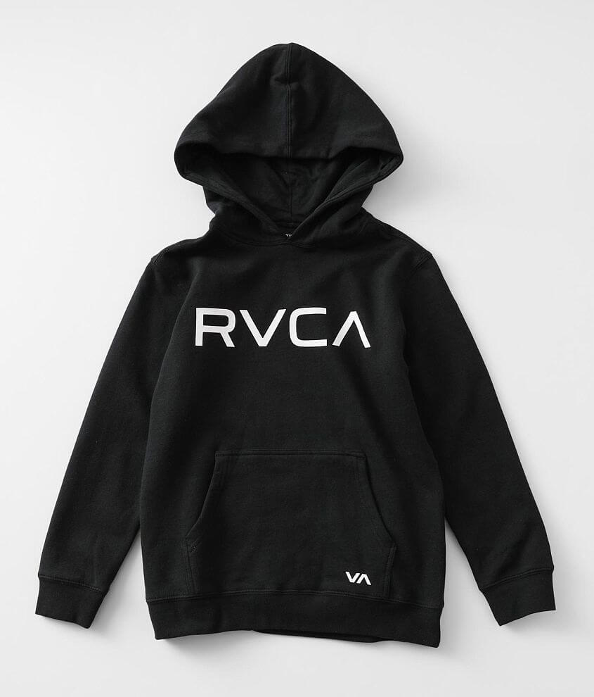 Boys - RVCA Logo Hooded Sweatshirt front view
