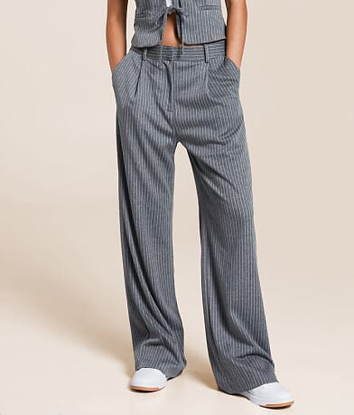 Sadie & Sage Pinstripe Stretch Trouser Pant front view