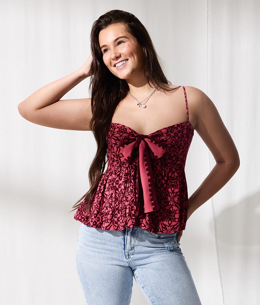 33 Coastal Floral Bubble Two Way Tank Top - Women's Tank Tops in