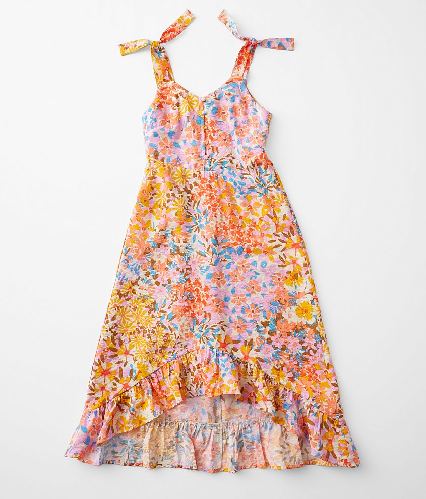 Girls - Sadie &#38; Sage Floral High Low Maxi Dress front view