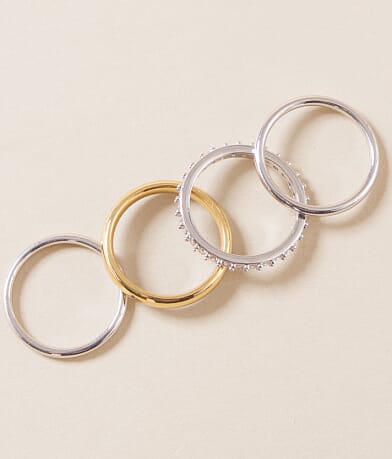 Sahira Jewelry Design Faye 4 Pack Ring Set front view