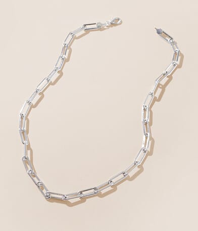 Sahira Jewelry Design Carrie Paperclip Necklace front view