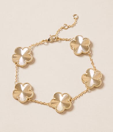 Sahira Jewelry Design Adeline Clover Bracelet front view