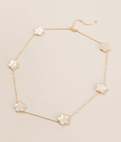 Sahira Jewelry Design Adeline Clover Necklace front view
