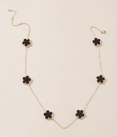 Sahira Jewelry Design Adeline Clover Necklace front view