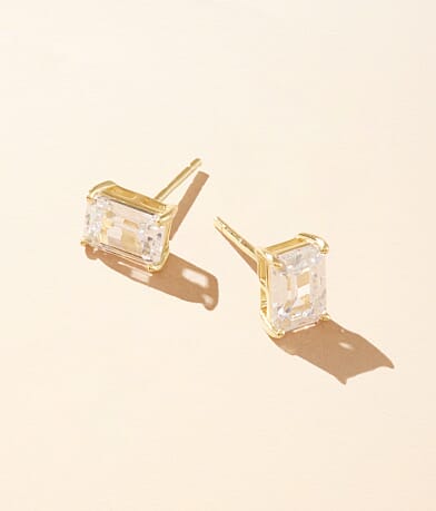Sahira Jewelry Design Katie Emerald Cut Earring front view