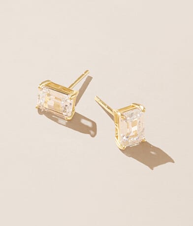 Sahira Jewelry Design Katie Emerald Cut Earring front view