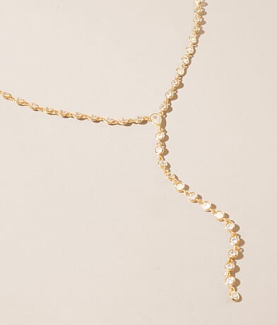 Sahira Jewelry Design Anastasia Lariat Necklace front view