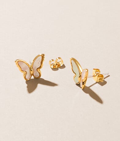 Sahira Jewelry Design Butterfly Mop Earring front view