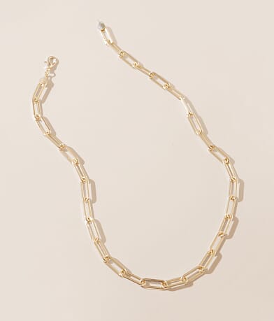 Sahira Jewelry Design Carrie Paperclip Necklace front view