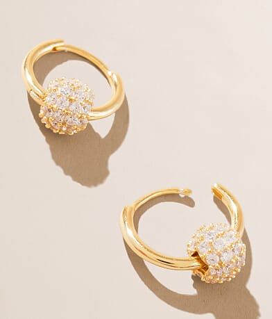 Sahira Jewelry Design Claire Huggies Earring front view