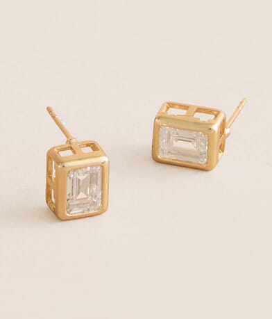 Sahira Jewelry Design Laurel Bezel Earring front view