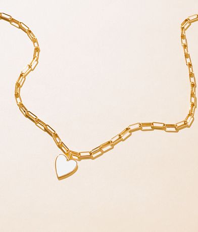 Sahira Jewelry Design Jamie Enamel Heart Necklace front view