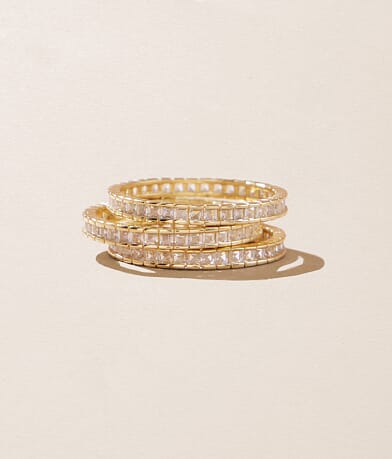 Sahira Jewelry Design 3 Pack Allegra Ring Set front view