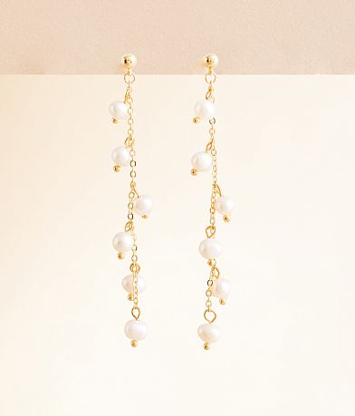 Sahira Jewelry Design Melanie Faux Pearl Earring front view