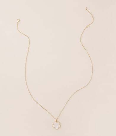 Sahira Jewelry Design Adeline Clover Necklace front view