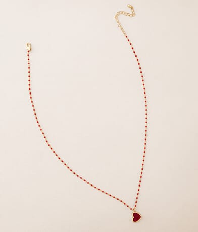 Sahira Jewelry Design Paisley Heart Necklace front view