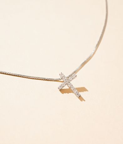 Sahira Jewelry Design Raya Cross Necklace front view