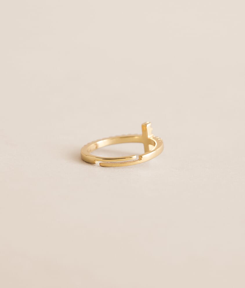 Pave Cross Ring