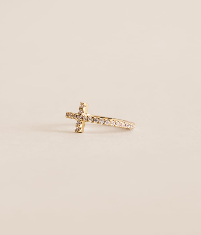 Pave Cross Ring