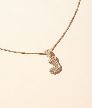 Sahira Jewelry Design K Pave Initial Necklace Women s Jewelry in Gold Buckle