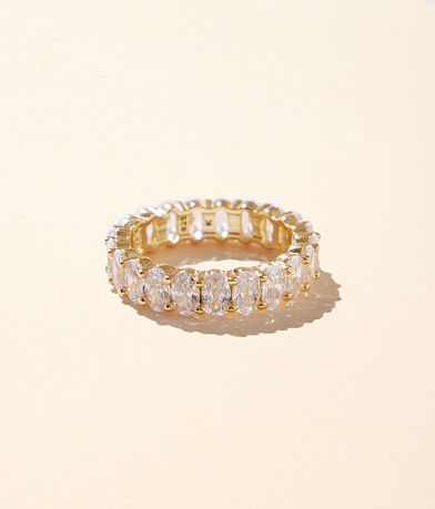 Sahira Jewelry Design Oval Eternity Ring front view