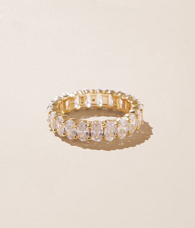 Sahira Jewelry Design Oval Eternity Ring front view