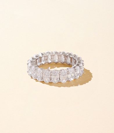 Sahira Jewelry Design Oval Eternity Ring front view