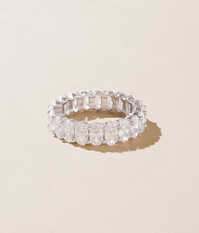 Sahira Jewelry Design Oval Eternity Ring front view