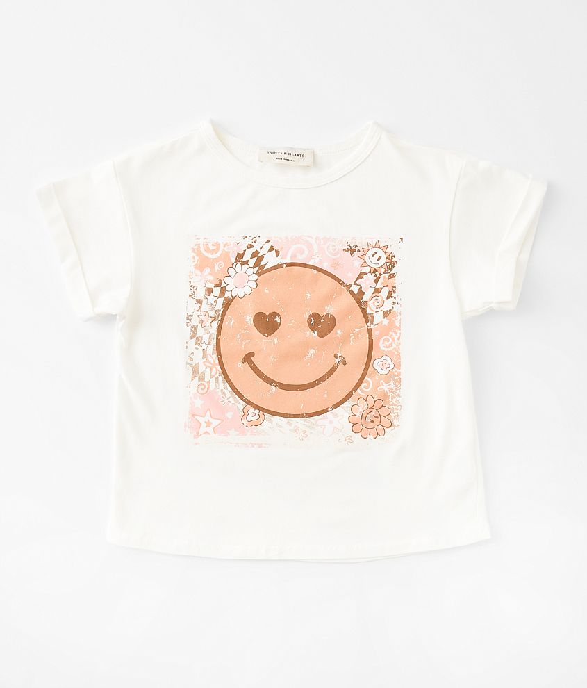 Girls - Saints & Hearts Smiley Collage T-Shirt