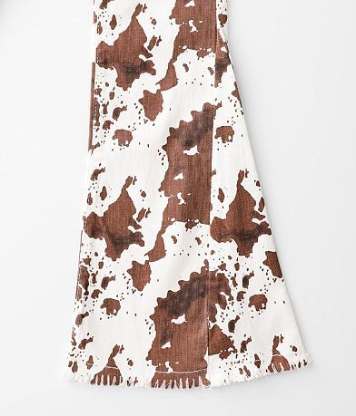 Saints &amp; Hearts Girls - Cow Print Flare Jean MISC_DETAIL_2
