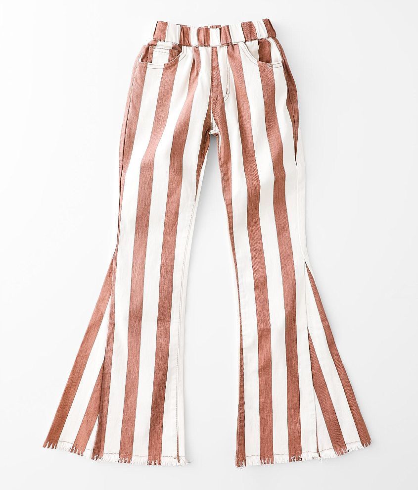 Girls - Saints &#38; Hearts Striped Flare Jean front view