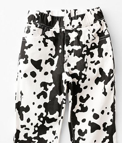 Saints &amp; Hearts Girls - Cow Print Flare Jean misc detail 1 view