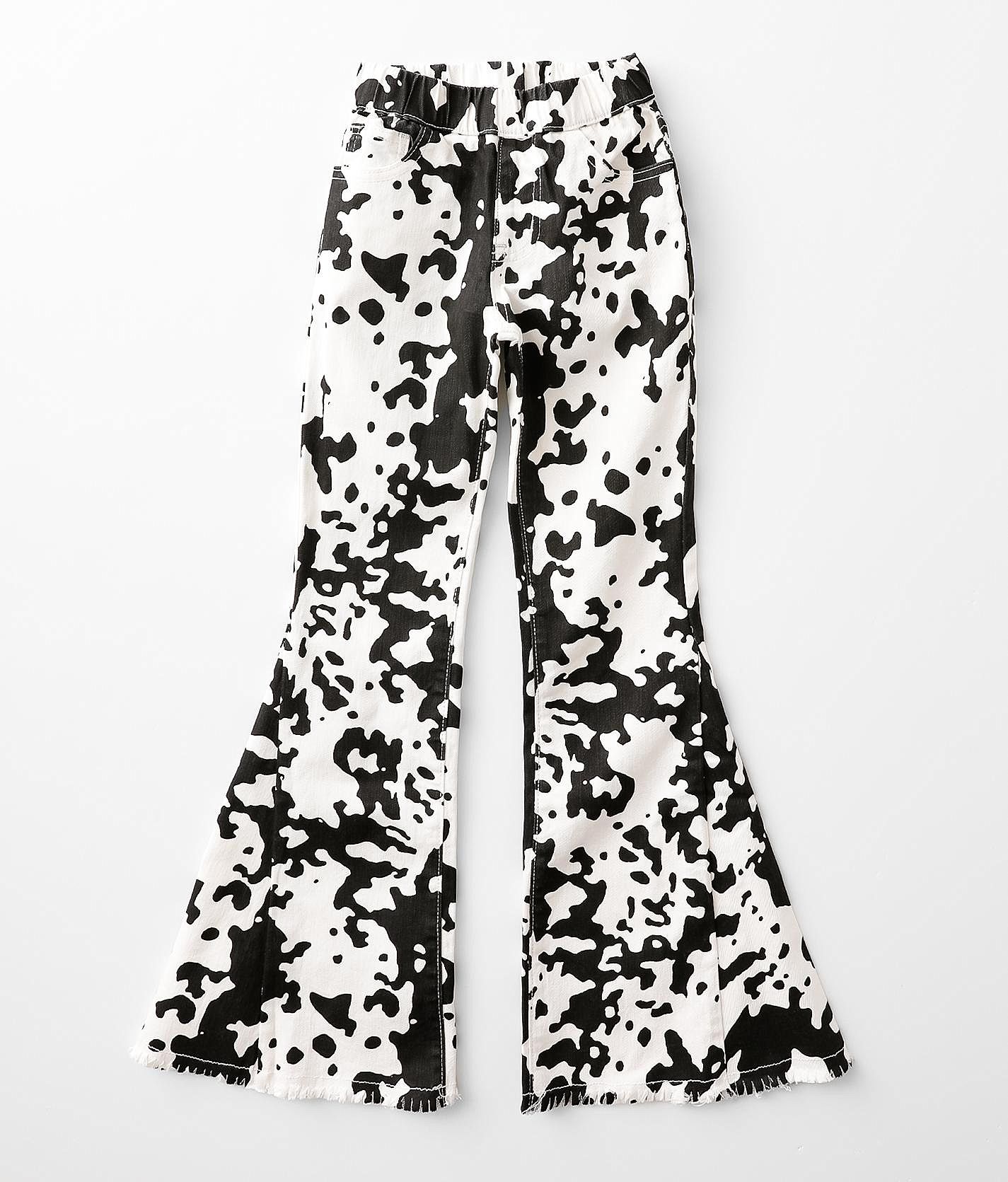 Cow print hot sale flare pants